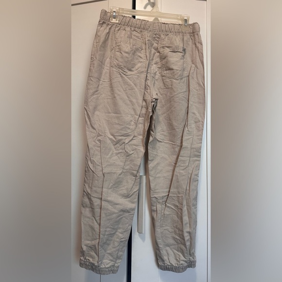 Eddie Bauer Women's Beige Linen And Cotton Blend Jogger Pants Size 4 - Picture 3 of 7